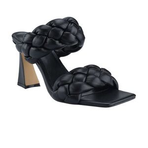 Marc Fisher Black Braided Sandals